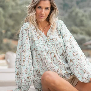 Blouse Kiki Flower Mint