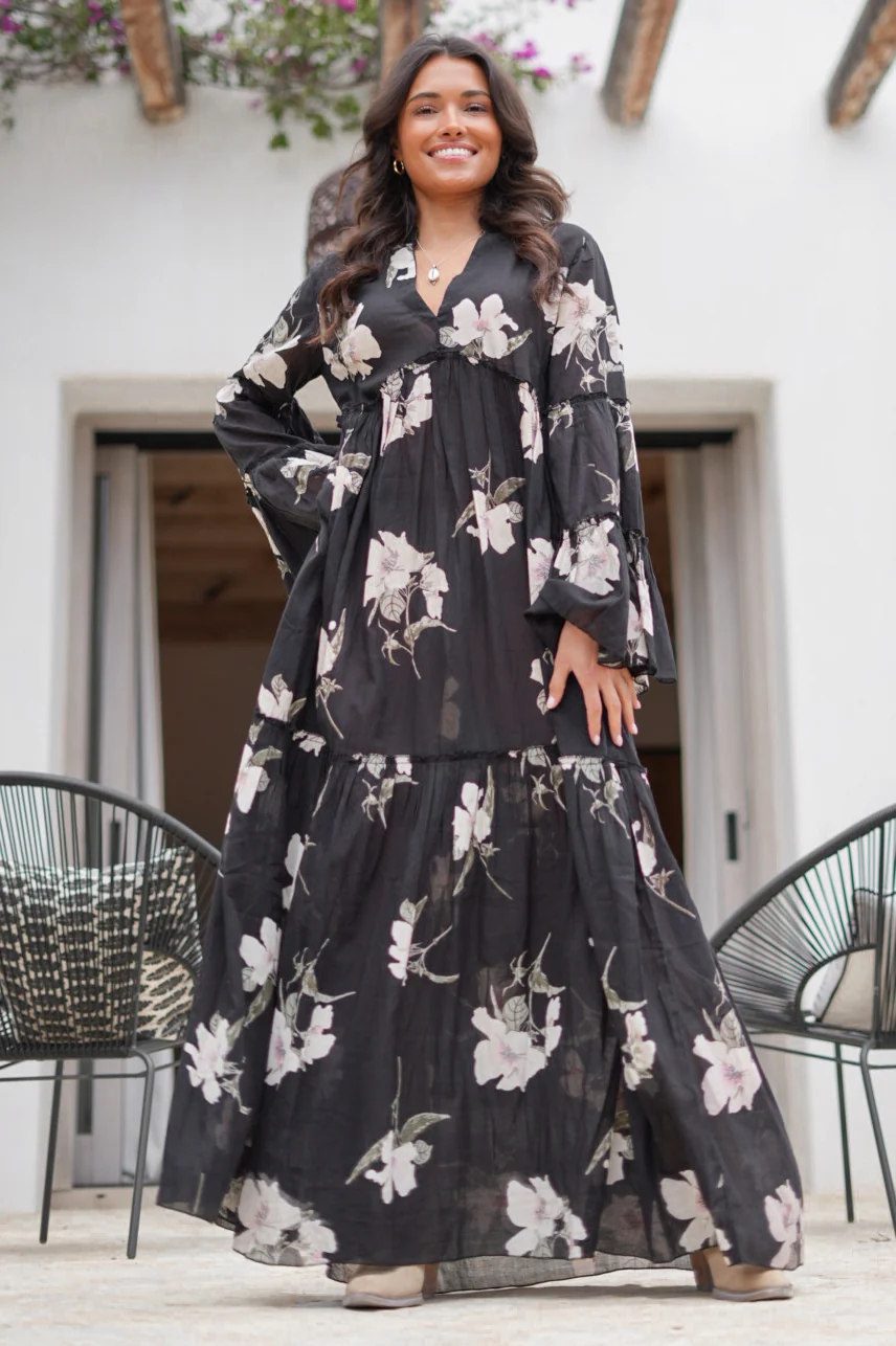 Dress Lucia Bloom Black - Afbeelding 3