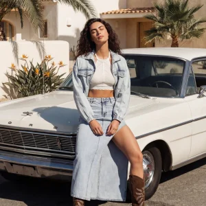 Miley denim skirt Light Blue