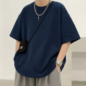 Donkerblauw Oversized Shirt Heren