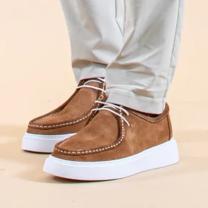 Suède Derby High Loafers - Camel