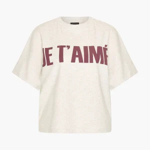 ElaraAW5 shirt | Grey with BURGUNDY text