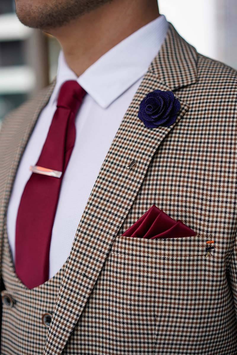 2-delig pak - geruit heren kostuum - Cavani Elwood houndstooth suit 2pc - Afbeelding 9