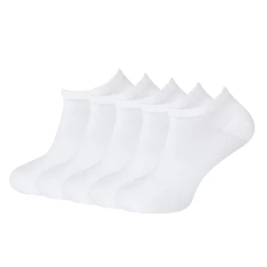 green-goose Bamboe Enkelsokken Heren - 5 Paar - Wit - 95% Bamboe