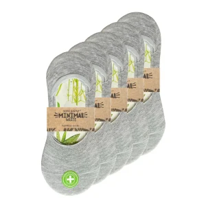 green-goose Bamboe Dames Footies - 5 paar - 85% Bamboe - Grijs - Maat 35-39