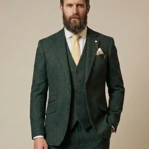 Driedelig Heren Kostuum - Cavani Thomas Lush Olive