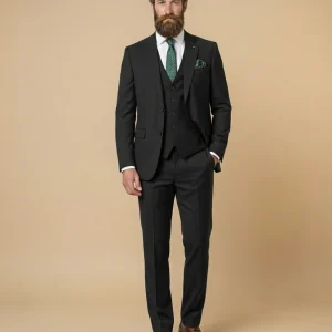 3-delig Zwart Herenpak - Cavani Malibu Black