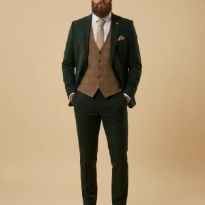 3-delig heren kostuum - Marc Darcy Bromley Olive Mix and Match