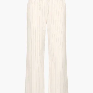 Rozemarijn3 trousers | White, sand stripe
