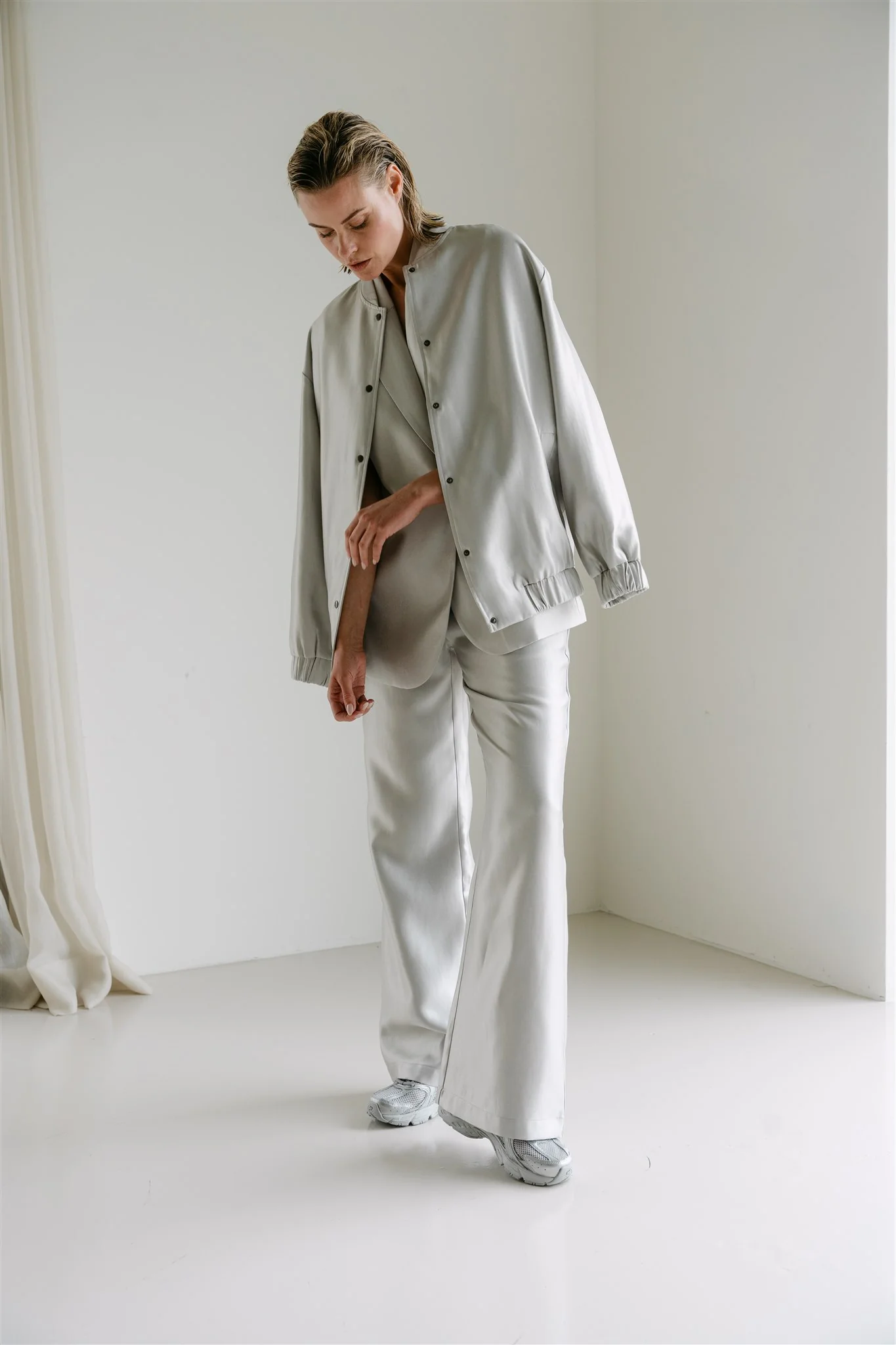 JoyAA Bomber Jacket | Silver - Afbeelding 3