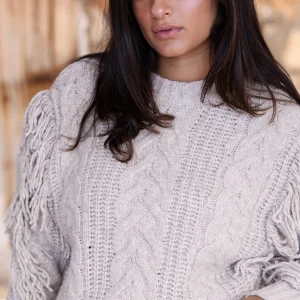 Fringe Pullover Dago Beige