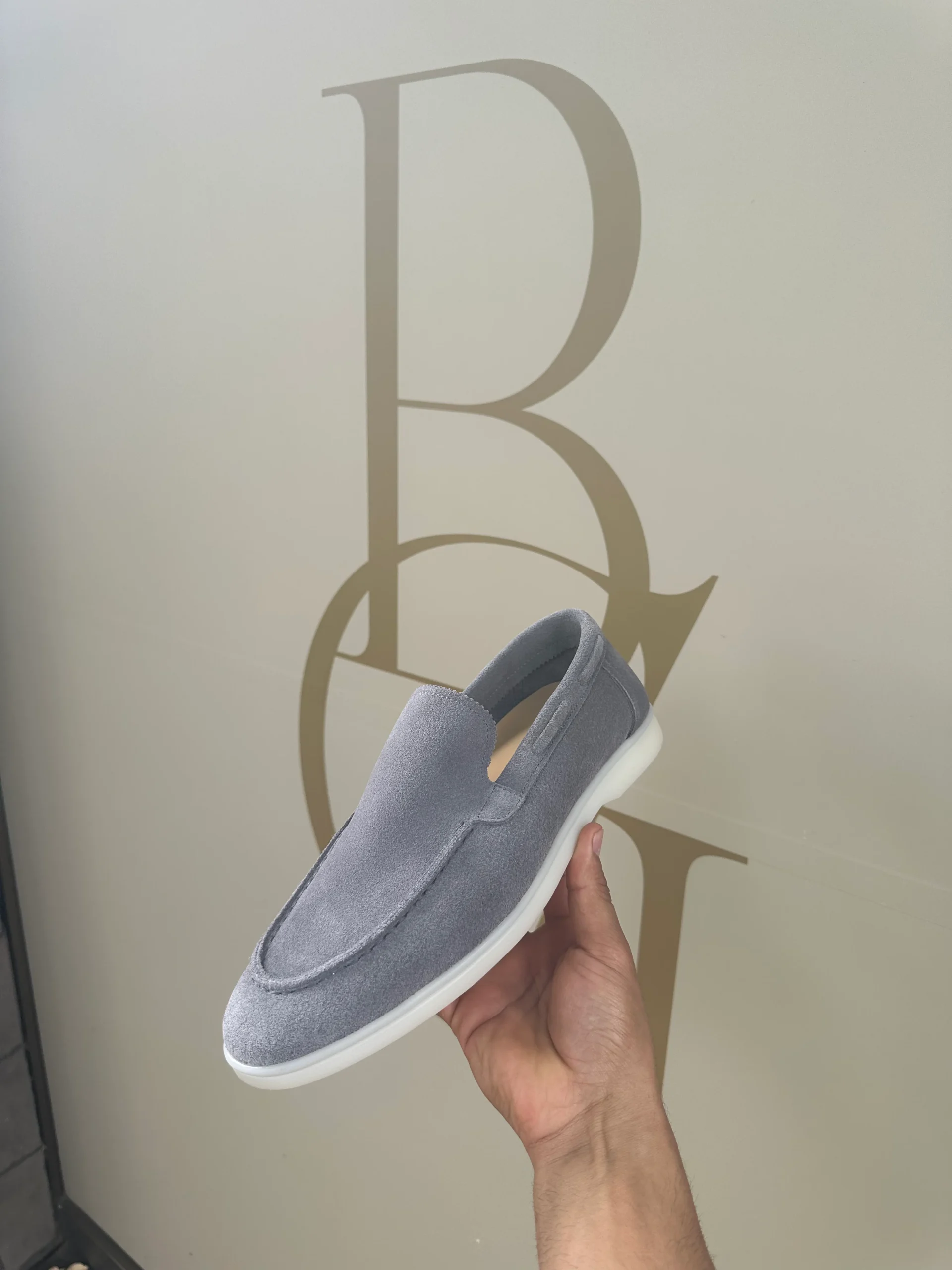 Slip-on Boat loafers - Lichtgrijs