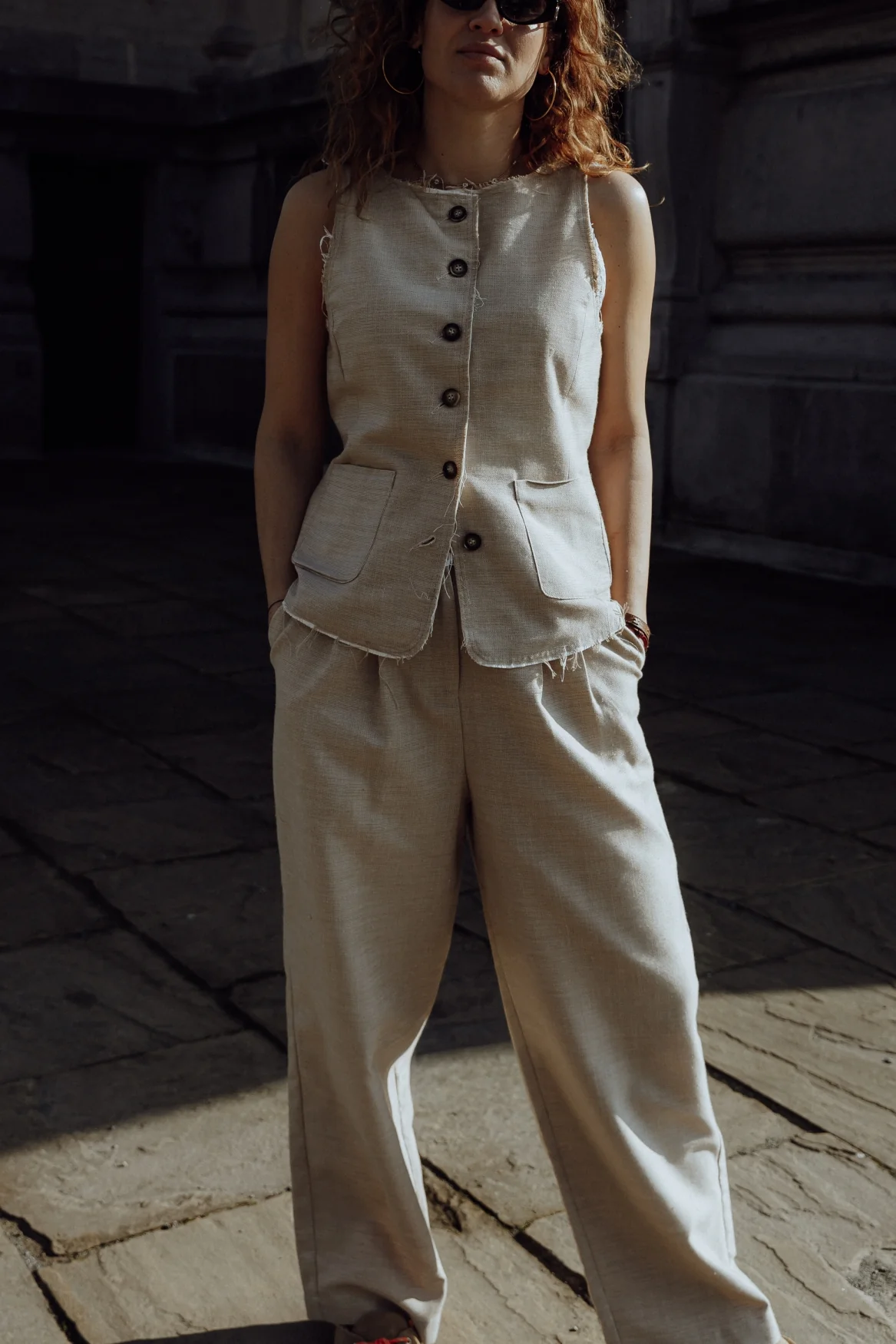 AriaS6 Waistcoat | Sand - Afbeelding 3