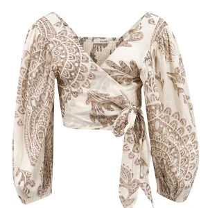Wrap Top Adella Taupe