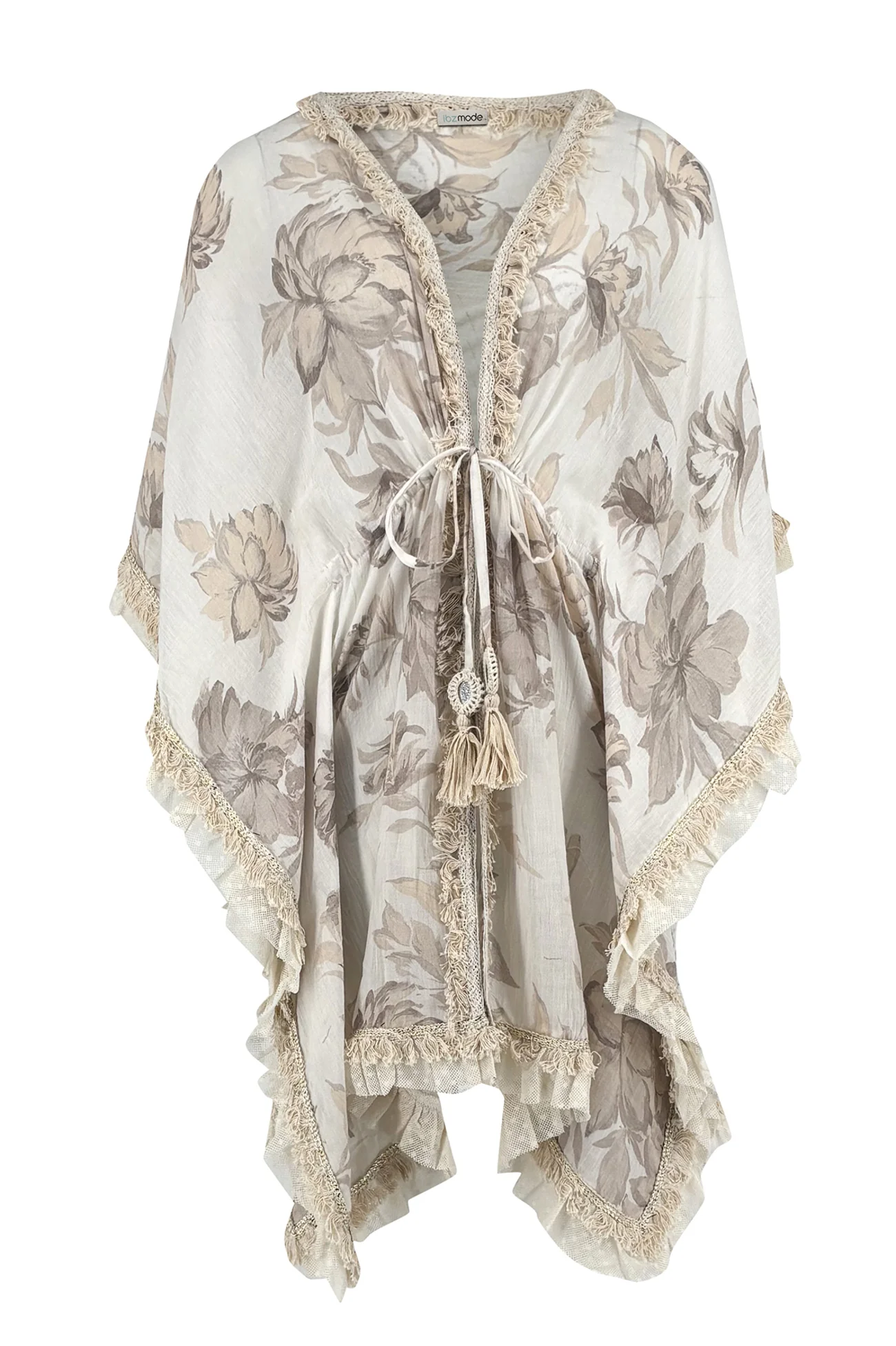Ruffle Kimono Ana Coralia Ivory - Afbeelding 5