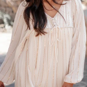 Dress Gina Stripe Ecru