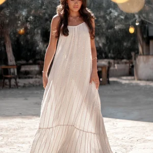 Strap Dress Gigi Stripe Ecru