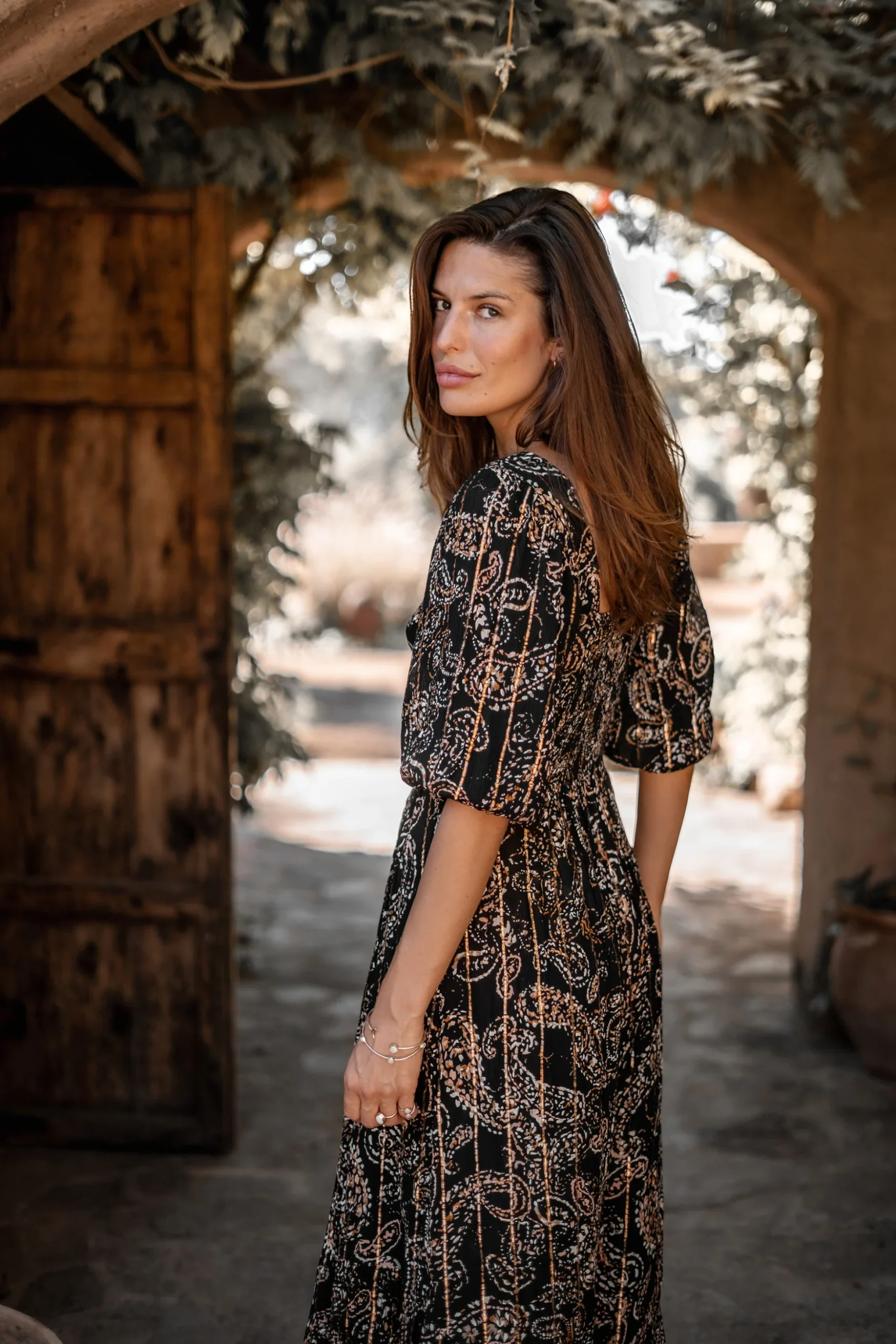 Dress Santi Paisley Black - Afbeelding 5