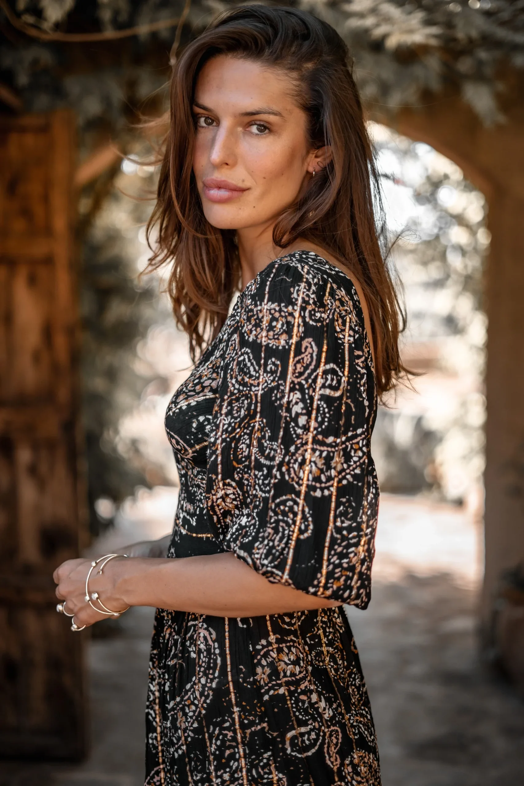 Dress Santi Paisley Black - Afbeelding 8