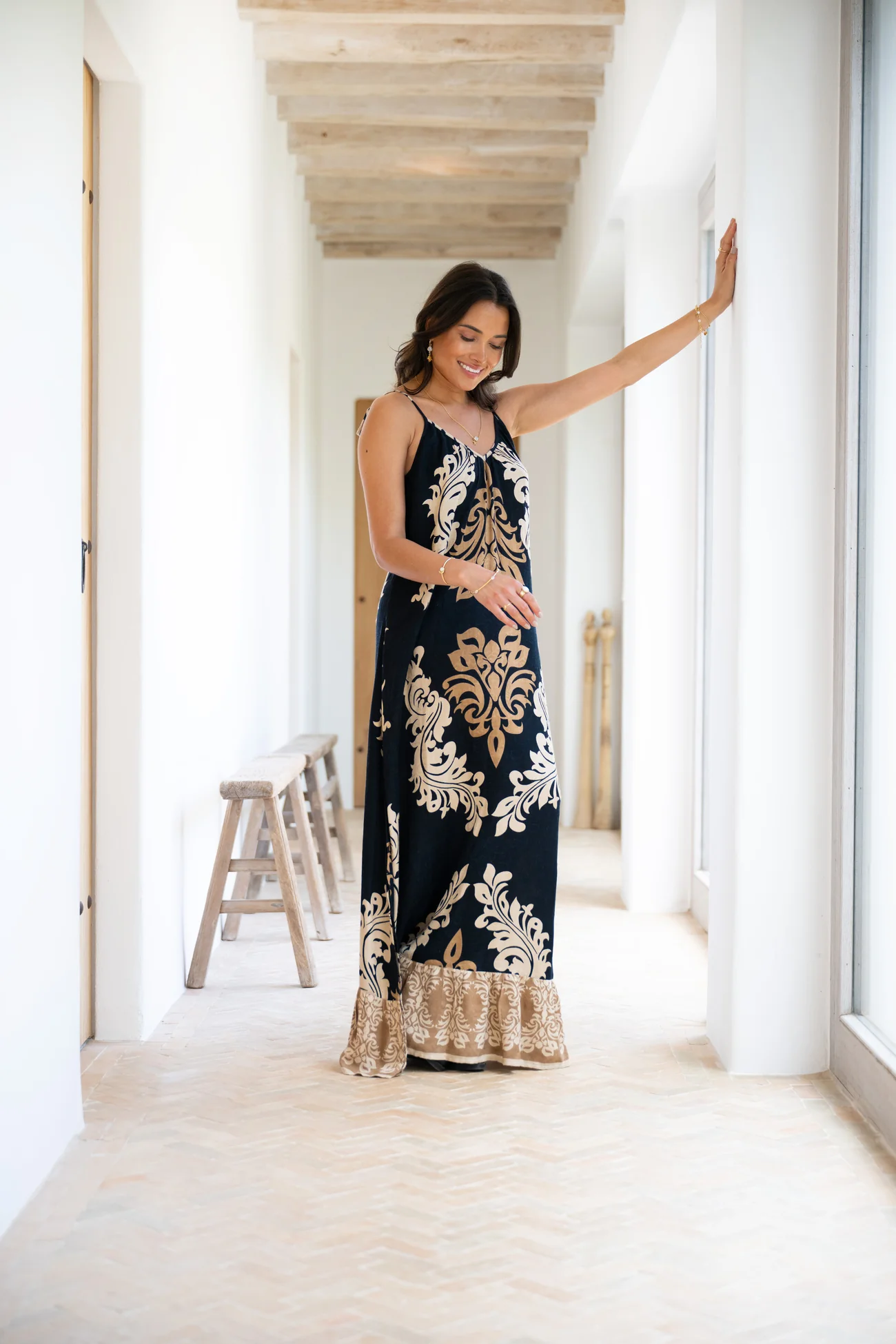 Strap Dress Jacquard Black - Afbeelding 6