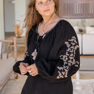 Blouse Viva Cosido Black