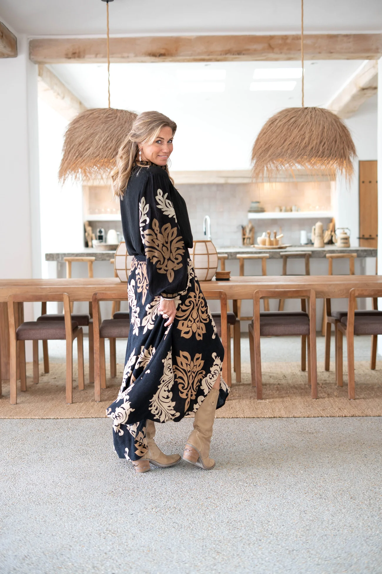 Circle Skirt Jaquard Black - Afbeelding 4