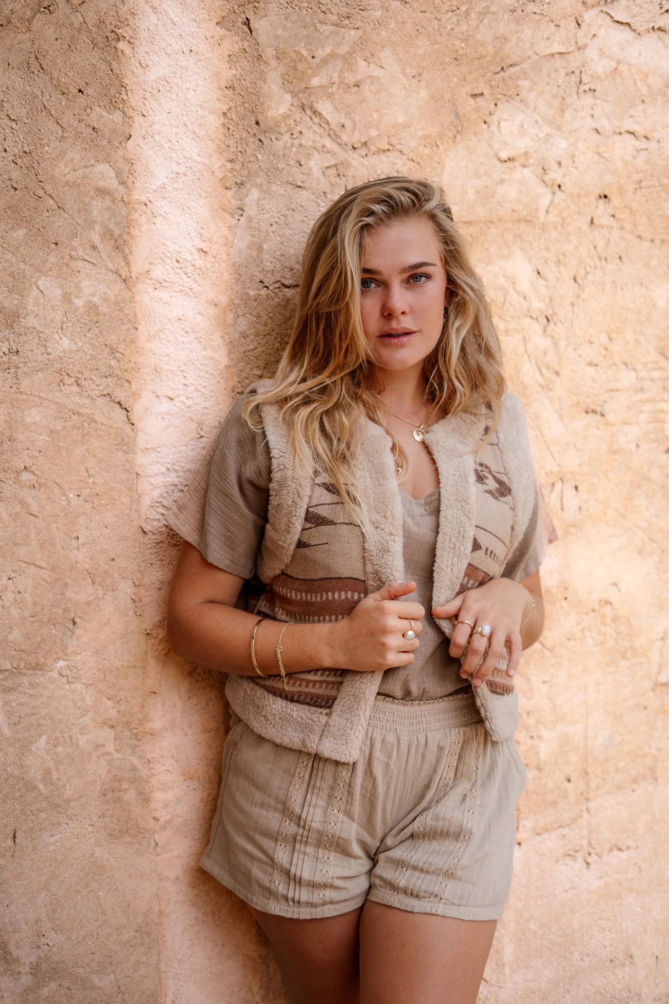 Fur Gilet Normad Natural - Afbeelding 3