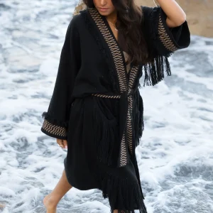 Fringe Kimono Esthetica Black