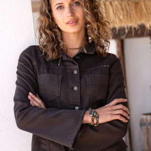 Denim Jacket Almeria Dark Brown