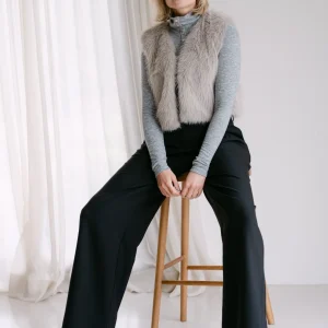 IslaA5 Fake fur gilet | Grey