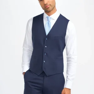 Cavani James - Gilet Navy Super 130s Wol