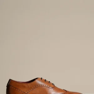 Bruine leren schoenen, Marc Darcy Dawson - Wingtip brogue