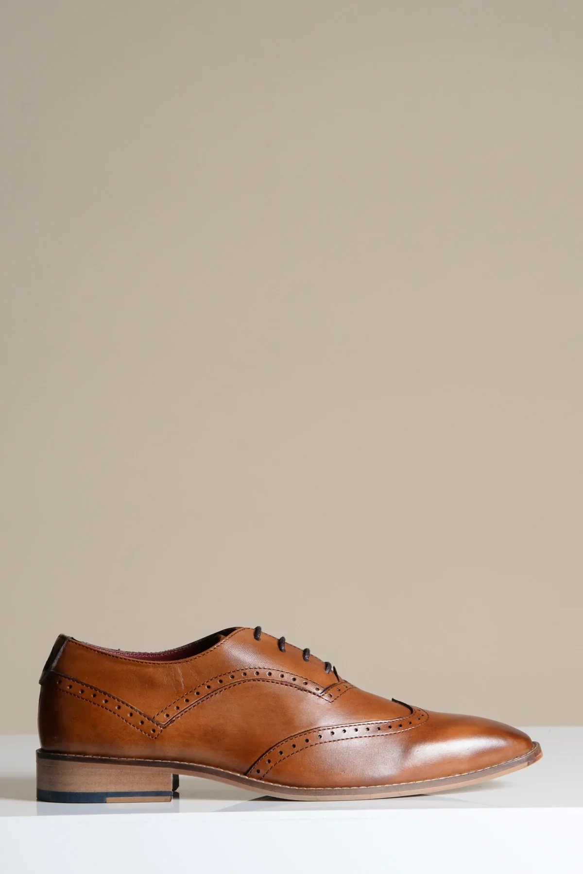 Bruine leren schoenen, Marc Darcy Dawson - Wingtip brogue