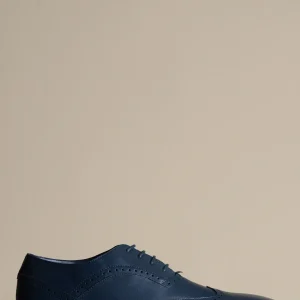 Navy leren schoenen, Marc Darcy Dawson - Wingtip brogue