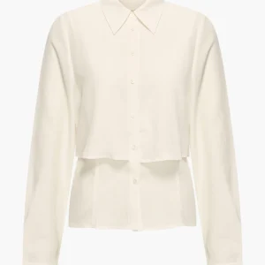 LeahA5 longsleeve blouse | White