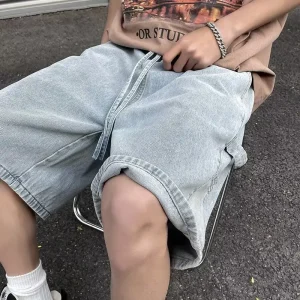 Lichtblauwe Denim Short