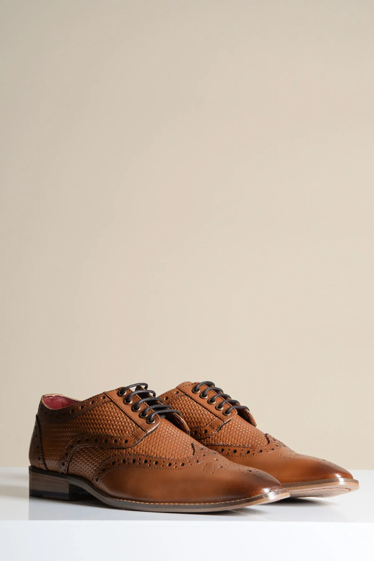 Bruine leren schoenen, Marc Darcy Brandon - Wingtip brogue - Afbeelding 5