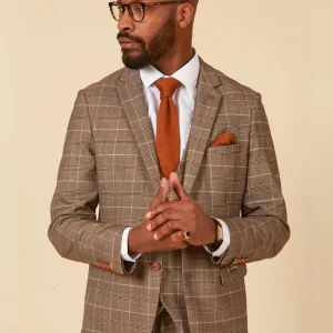 Marc Darcy - Colbert Ruitpatroon Beige Ray Tan