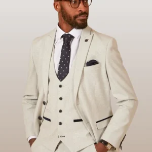 Marc Darcy - Colbert Ruitpatroon Wit Bromley Stone