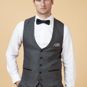 Marc Darcy - Gilet Charcoal Spencer Grey