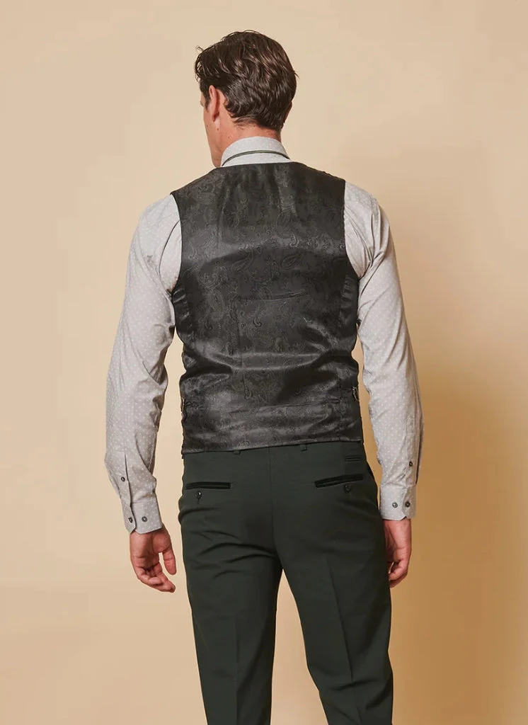 Marc Darcy - Gilet Ruitpatroon Bromley Olive Green - Afbeelding 3