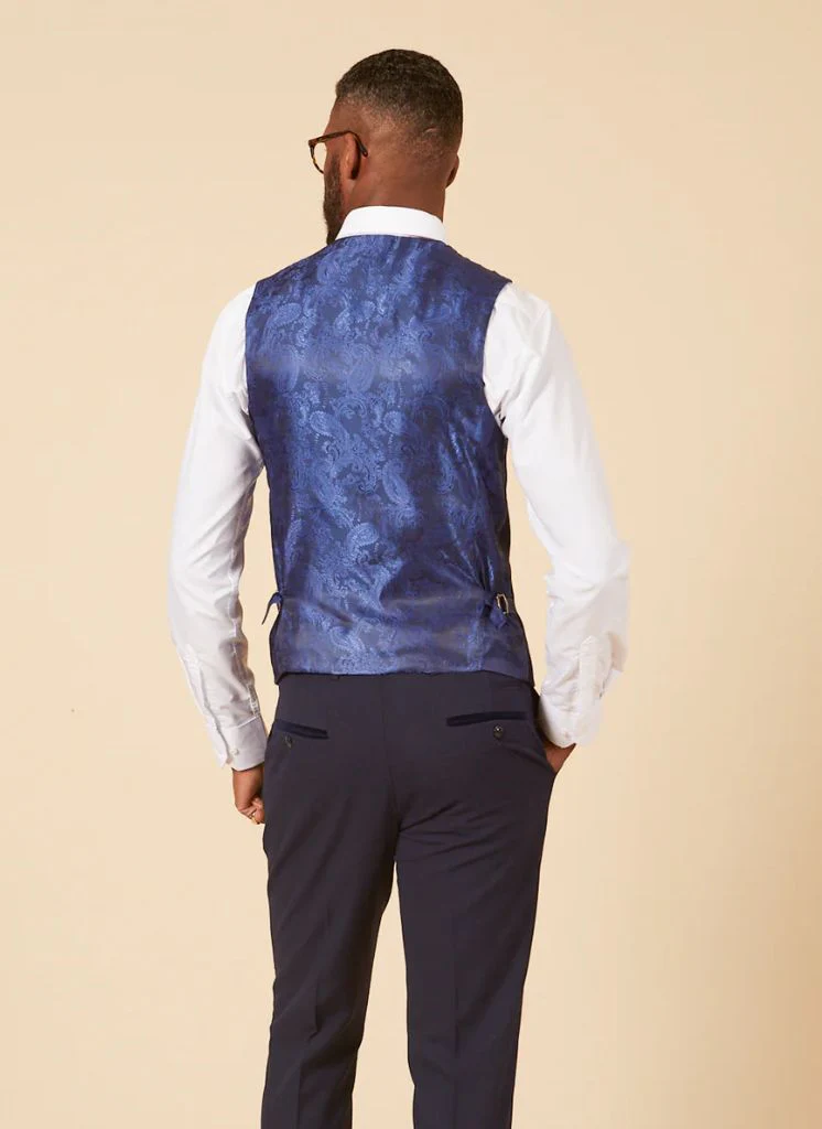 Marc Darcy - Gilet Ruitpatroon Donker Blauw Bromley Navy - Afbeelding 3