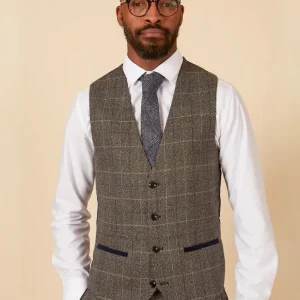 Marc Darcy - Gilet Ruitpatroon Scott Grey