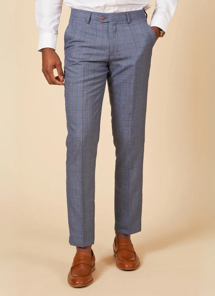 Marc Darcy - Pantalon George Light Blue Check