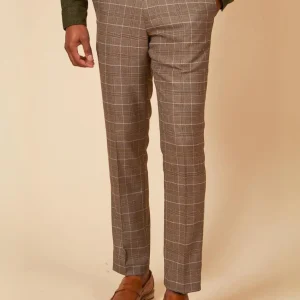 Marc Darcy - Pantalon Ruitpatroon Beige Ray Tan