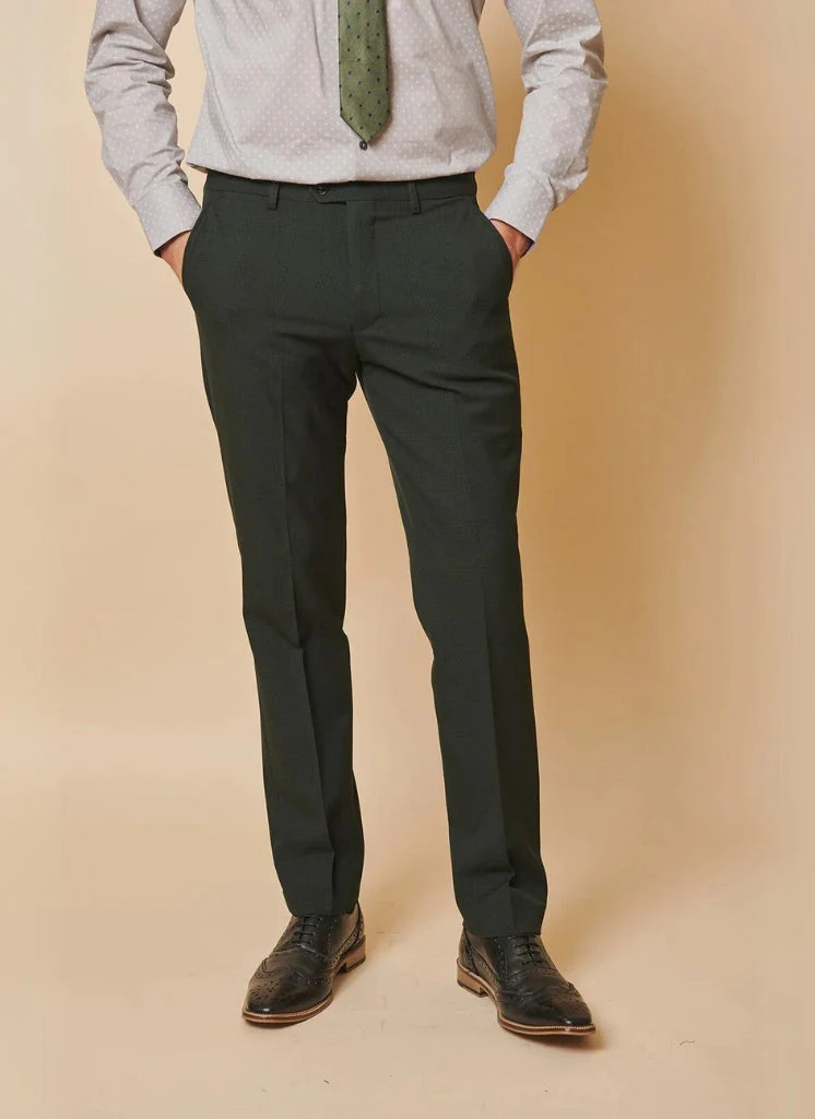 Marc Darcy - Pantalon Ruitpatroon Bromley Olive Green