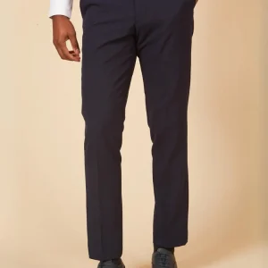 Marc Darcy - Pantalon Ruitpatroon Donker Blauw Bromley Navy