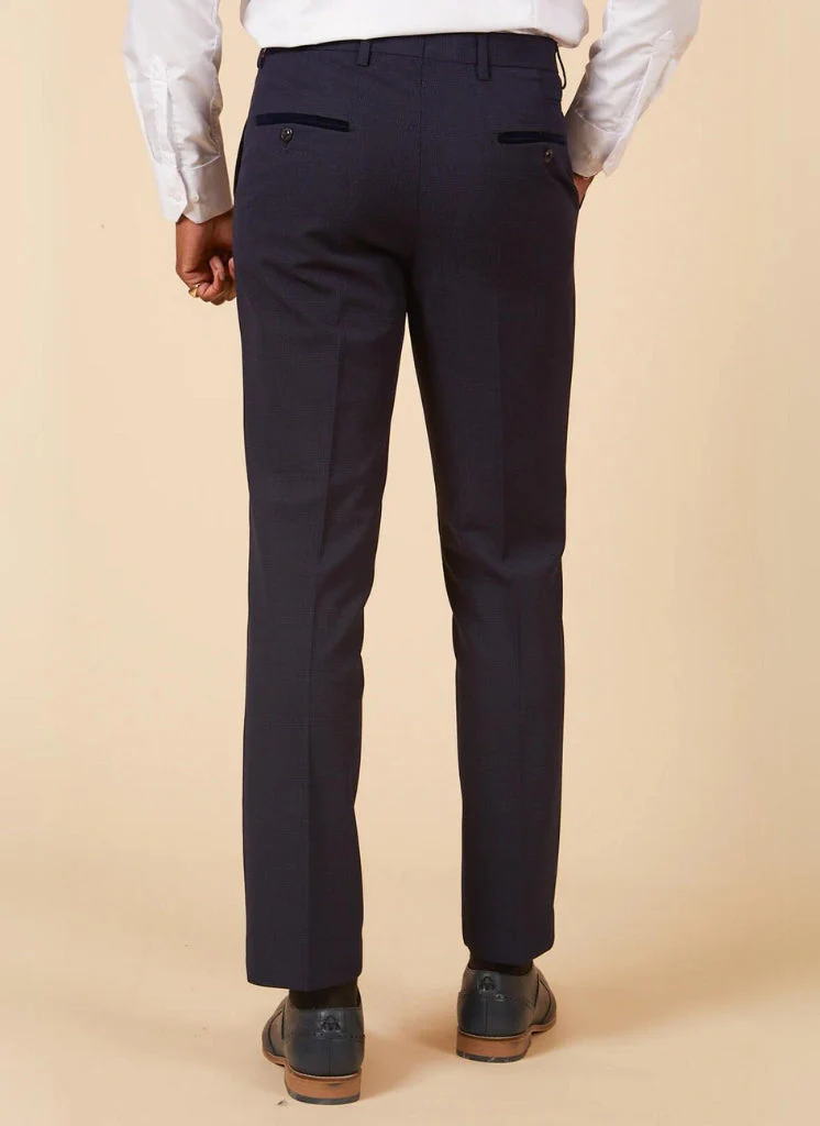 Marc Darcy - Pantalon Ruitpatroon Donker Blauw Bromley Navy - Afbeelding 3