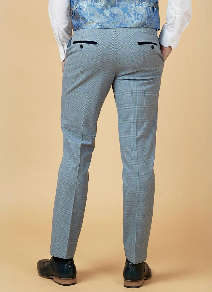 Marc Darcy - Pantalon Ruitpatroon Licht Blauw Bromley Sky - Afbeelding 3