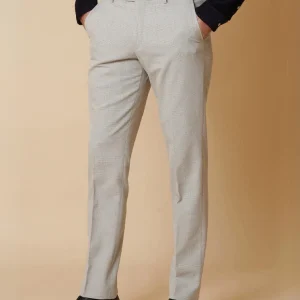 Marc Darcy - Pantalon Ruitpatroon Wit Bromley Stone